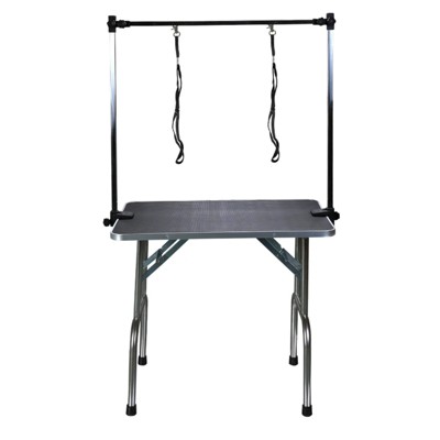 FURNIinspire Pet Grooming Tools Foldable Pet Grooming Table for Pet Large Dogs and Cats with Adjustable, Bathing Station, Black, 107"*34.1"*94"
