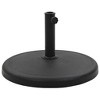 vidaXL Parasol Base Black Polyresin Medium Tough Parasol Base Round - 2 of 4