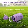 MaseiKar Collapsible Travel Water Bottle Reusable Silicone Water Bottles FDA Authentication BPA Free 20oz - 3 of 4