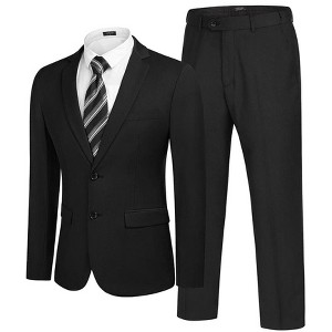 COOFANDY Men's 2 Piece Suits Classic Fit 2 Button Dress Suits Tuxedo Jacket Blazer for Wedding Business Dinner Prom - 1 of 4