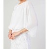 Women's Sheer Balloon Sleeve Blouse - current air - 3 of 4