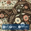 Floral Area Rugs for Living Room Bedroom Soft Farmhouse Washable Rug Non-Slip Low Pile Accent Carpet - 4 of 4