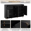 Entryway Shoe Cabinet with Doors, 4 Tier Shoe Storage Cabinet with Adjustable Shelves, Freestanding Wood Shoe Rack For Entryway Living Room - 3 of 4