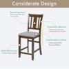 Sapphtopaz Dining Chairs Set of 4 Kitchen Chair with Padded Seat Height Chair with Backrest Dining Room Chairs for Kitchen, Bedroom - 2 of 4