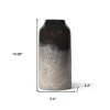 HomeRoots 10" Black And Gray Abstract Glass Cylinder Table Vase - 3 of 4