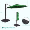 Sonkuki 11FT Outdoor Cantilever Patio Umbrella w/Base and Aluminium Pole, 360° Rotation and Infinite Canopy Angle Adjustment - 3 of 4