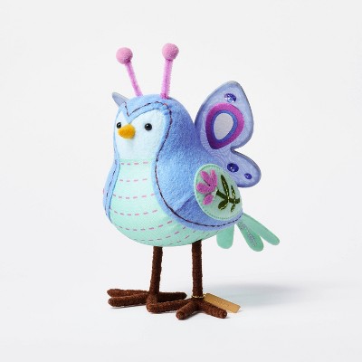 Featherly Friend Easter Fabric Bird Decor Blue Butterfly - Spritz™