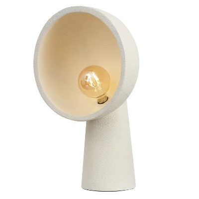 JONATHAN Y Claude 17.5" Contemporary Minimalist Resin Half-Globe Column LED Table Lamp