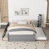 CAVINAS Full Size Modern Design Platform Bed Frame with Drawers/Trundle,No Box Spring Needed - 3 of 4