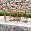 Tangkula 2PCS Patio Barstools Outdoor Bar Height Chairs w/ Rattan Seat & Metal Backrest - 3 of 4