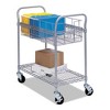 Safco 5235GR 26.75 in. x 18.75 in. x 38.5 in. 1 Shelf 1 Bin Dual-Purpose Wire Mail and Filing Cart - Metallic Gray - 2 of 3