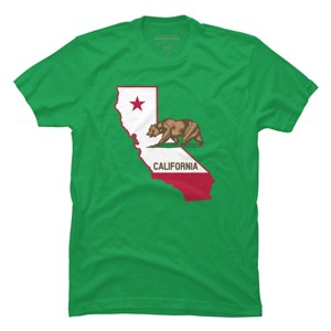 Design By Humans California State Pride Bear By T-Shirt - 1 of 2