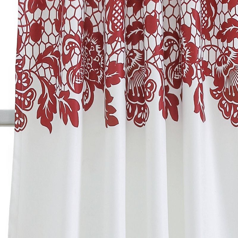 Set of 2 Estate Garden Print Light Filtering Window Curtain Panels - Lush Décor, 4 of 11
