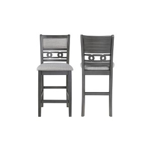 New Classic Furniture,Furniture Gia Solid Wood Counter Chairs In Gray (Set Of 2) - 1 of 4