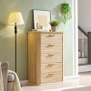 5 Drawer Fluted Dresser, 45" Tall Modern Chest with Curved Profile, Wood Storage Organizer for Bedroom Living Room-3irtyhousy - 2 of 4