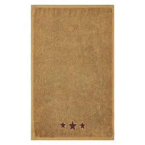 Burgundy Stars Tan Hand Towel Set of 2 16x26 - 1 of 4