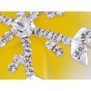 Anna-Kaci Silvery Tone Sparkly Clear Crystal Rhinestones Winter Snowflake Floral Christmas Brooch Pin - 4 of 4