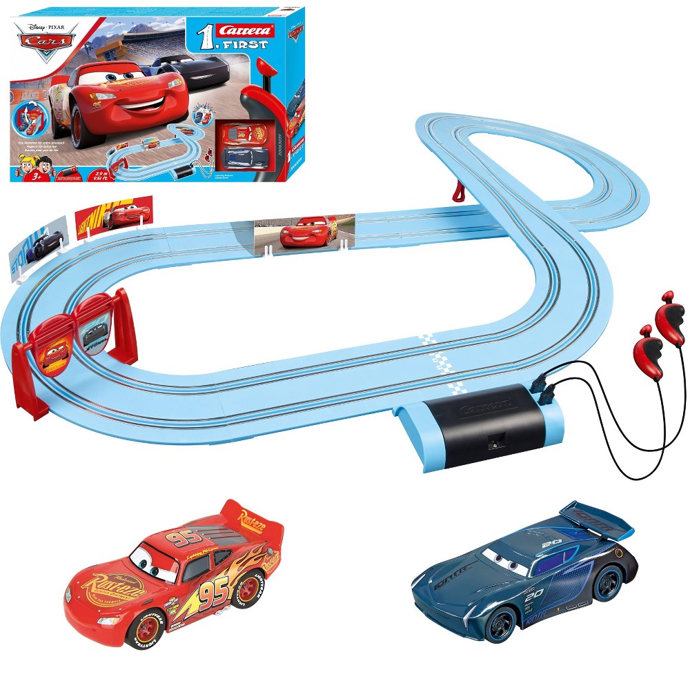 Carrera First Disney Pixar Cars Piston Cup Beginner Slot Car Racing Track Set