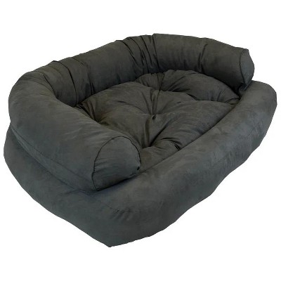 SYFERLORY Elegant Rectangle Pet Bed for Medium and Large Dogs, Durable Elevated Dog Sofa Bed, Dark grey