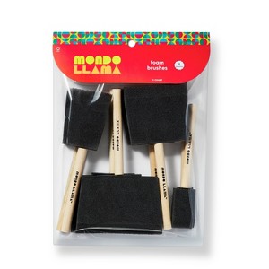 8ct Foam Brush Variety Pack - Mondo Llama™: Artist Paint Applicators for Watercolor & Acrylic, Off-White, 6.5" Length - 1 of 3