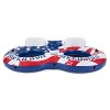 Intex 56855VM River Run Inflatable American Flag 2 Person Water Lounge Pool Tube Float with Cooler, Cup Holders, and Easy Patch Repair Kit (2 Pack) - 3 of 4