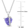 EVERLY JEWELRY | Sterling Silver 1 4/5 CT TGW Trilliant-Cut Tanzanite and Diamond Accent Drop Wrap Pendant with Chain - 17 inch - 4 of 4