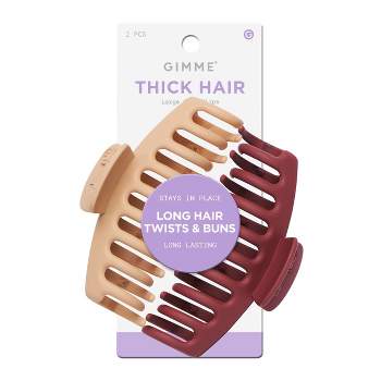 Gimme Beauty Classic Assortment Hair Claw Clips - Clear - 2ct