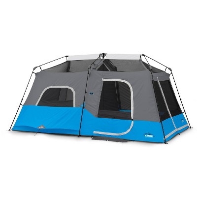 Gray and Blue 9-Person Four Season Cabin Tent with LED Lights