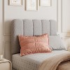 Twin/Twin XL Boucle Bed Frame with Wave Headboard, Upholstered Platform Bed for Kids, No Box Spring Needed - 4 of 4