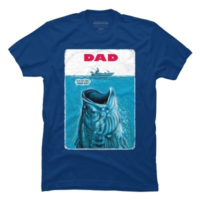 Men's Design By Humans Dad Needs a Bigger Bass Fishing Boat By MudgeStudios T-Shirt