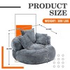 MOONMISS Chenille High-Density Foam Soft Bean bag Chair with 3 Pillows and Wide Backrest - 3 of 4
