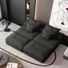 4 PCS Modern Oversized Modular Sofa, DIY Combination Sofa with 2 Ottomans, Tufted Sofa with Chenille Fabric Pillows-Baofuwish - 3 of 4