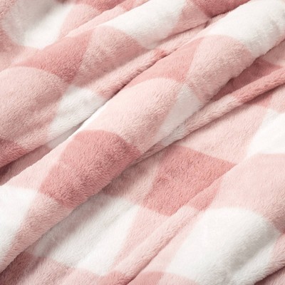 Lush Decor Lush Décor 3pc Full/Queen Soft Plush Plaid All Season Comforter Bedding Set Blush — фото 4