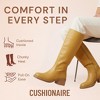 CUSHIONAIRE Sawyer Genuine Leather Tall Chunky Heel Womens Boots - Pull On Casual Knee High Boots for Women - 3 of 4