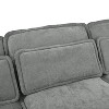 PAGED Stylish Sofa Comfy Double Layer Upholstered Couch with Storage Function, 4-Seater Sofa for Living Room - 3 of 4
