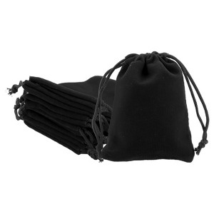 Unique Bargains Mini Smooth Soft Christmas Satin Bags with Drawstring 20 Pcs - 1 of 4