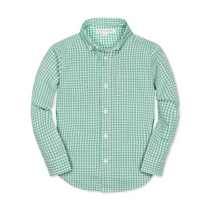 Hope & Henry Boys' Organic Poplin Long Sleeve Button Down Shirt, Kids - 1 of 4