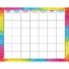 Trend Enterprises TREND Colorful Brush Strokes Wipe-Off Calendar Monthly Pack of 6 (T-27011-6) - image 2 of 2