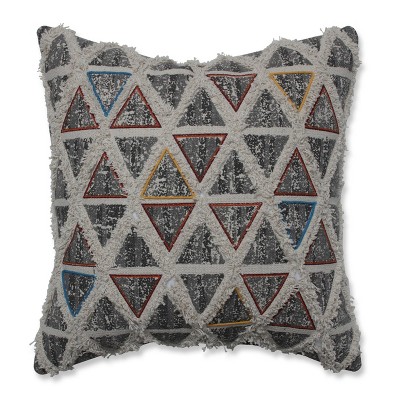 Standpoint Embroidered Square Throw Pillow Graphite - Pillow Perfect