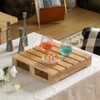 Vintiquewise Rustic Wooden Pallet Display Stand Natural Wood Riser for Home Decor, Table Centerpiece, Candle, Dessert, Plant, DIY, Party, Event - 2 of 4
