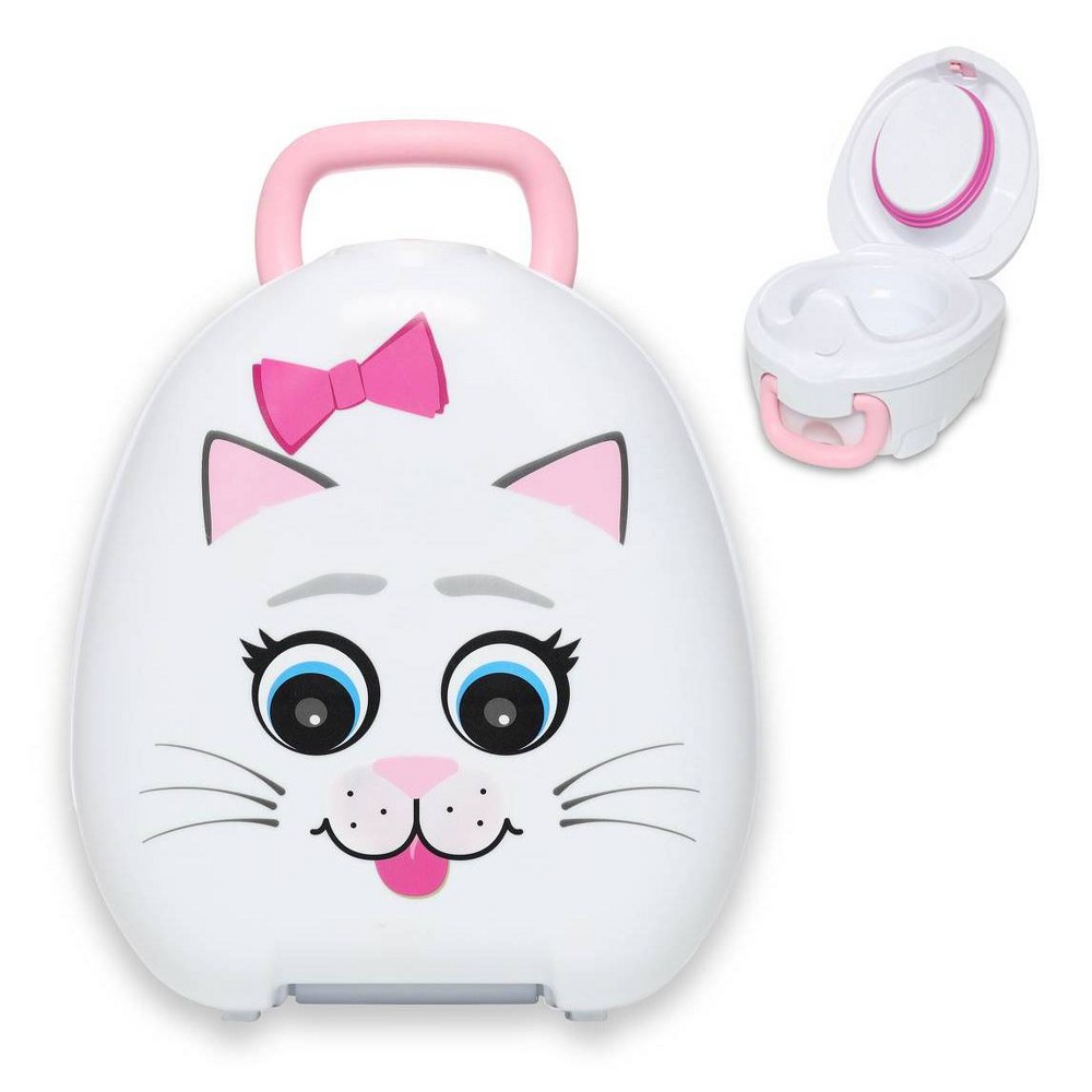 My Carry Potty at Home and On the Go Potty Training Toilet Seat - Kitty Cat, White