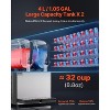 VEVOR Commercial Slushy Machine, 4Lx2 Double Tank Frozen Drink Machine, 32 Cups Stainless Steel Margarita Smoothie Frozen Drink Maker, Black - 3 of 4