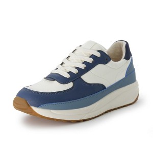 CUSHIONAIRE Women's Score lace up Sneaker +Comfort Foam, Wide Widths Available - 1 of 4