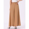 INSPIRE CHIC Women's High Slit Hem High Waist Casual Wide Leg Long Palazzo Pants - 4 of 4