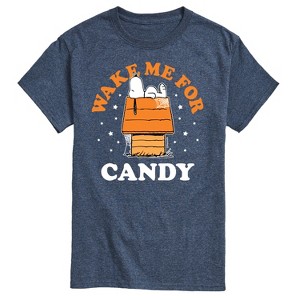 Men's - Peanuts - Wake Me For Candy Short Sleeve Graphic T-Shirt - 1 of 4