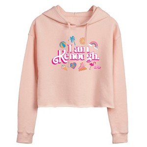 Women's - Barbie - I Am Kenough Icons Cropped Graphic Hoodie - 1 of 2