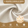 L Shape Sofa Couch,  76 Inch Chenille Sectional Sofa with Storage, Small Couch for Living Room Apartment - 4 of 4