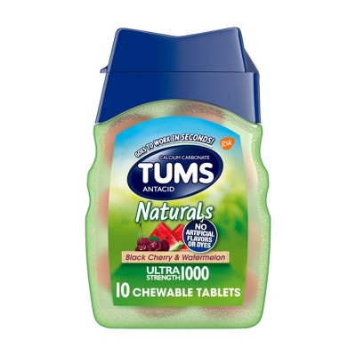 Tums Naturals Black Cherry Watermelon Tablets - 10ct