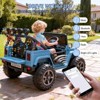 24V Ride on Toys for Kids, 2 Seater Electric Ride on Car w/Remote Control, 4 Powerful Motors, 4WD/2WD, 3 Speeds, Led Lights - 4 of 4