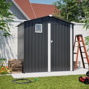 Mlmh & Kngwa 72.6"H Steel Utility Tool Shed Storage House - 1 of 4